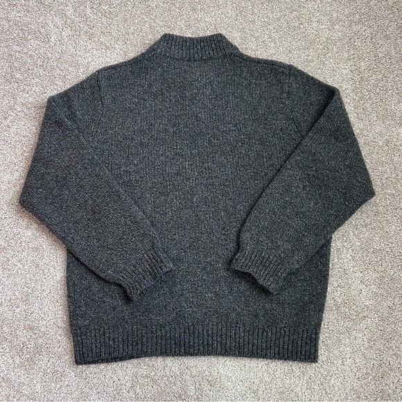 LL Bean Mens 100% Lamb's Wool Knit Henley Pullover Sweater Size Lg 285174 - Picture 8 of 8